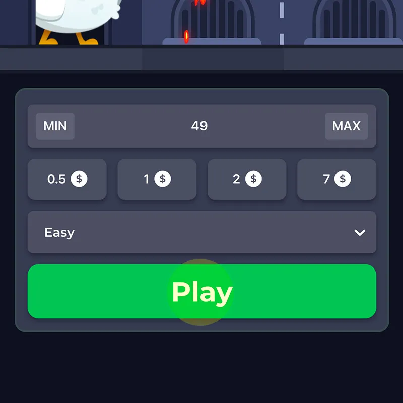 Press to play Chicken Road